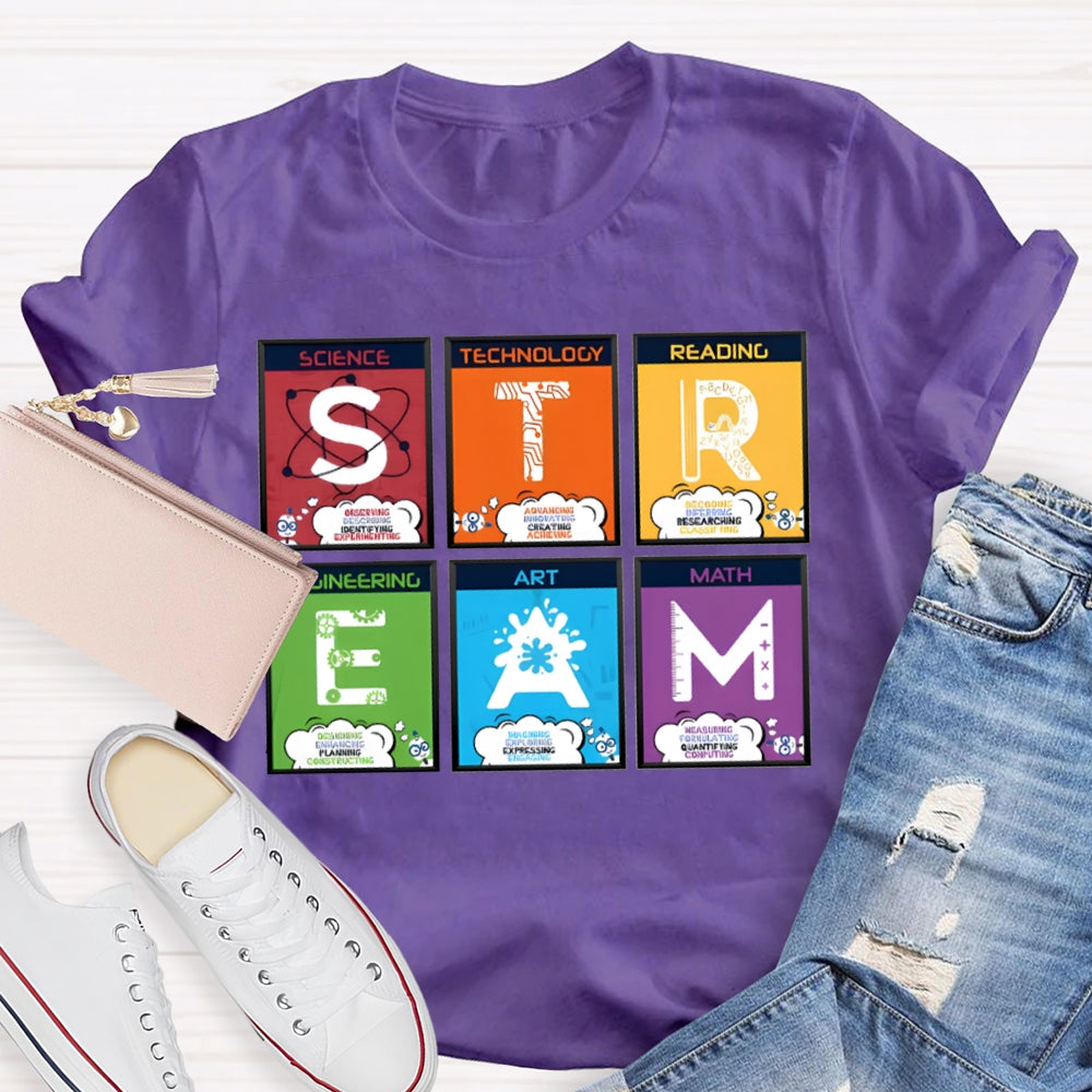 Stream Science Technology Reading Engineering Art Math T-shirt