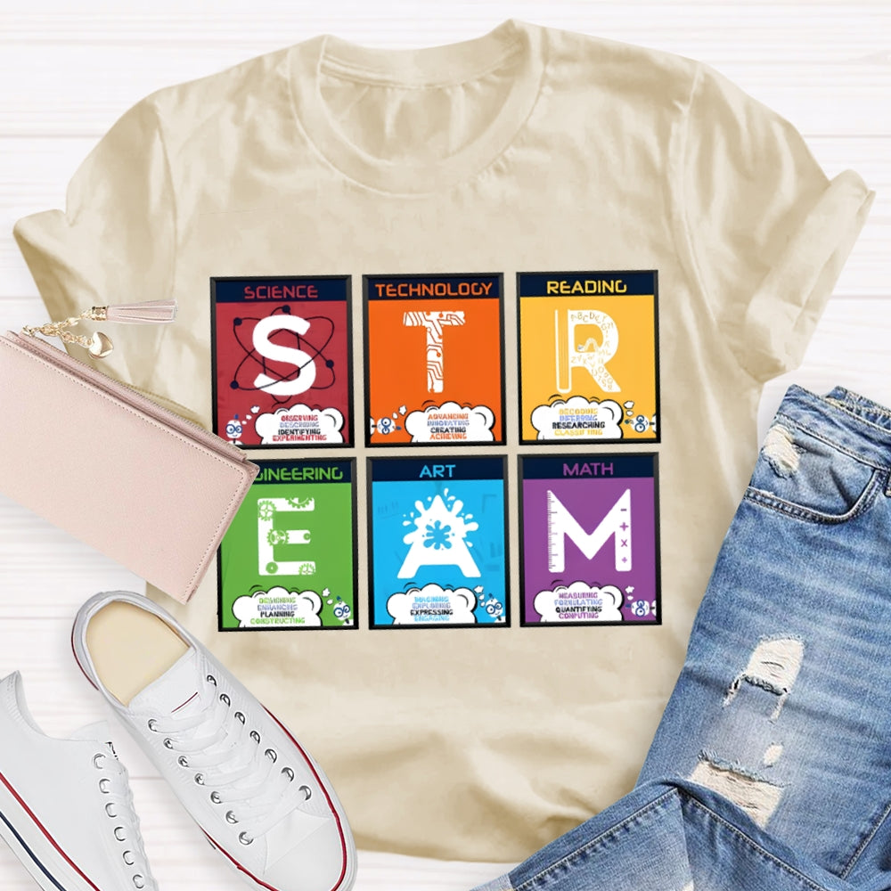 Stream Science Technology Reading Engineering Art Math T-shirt