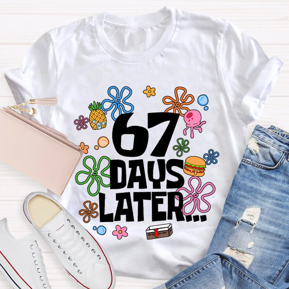 67 Days Later Colorful Floral Print T-shirt