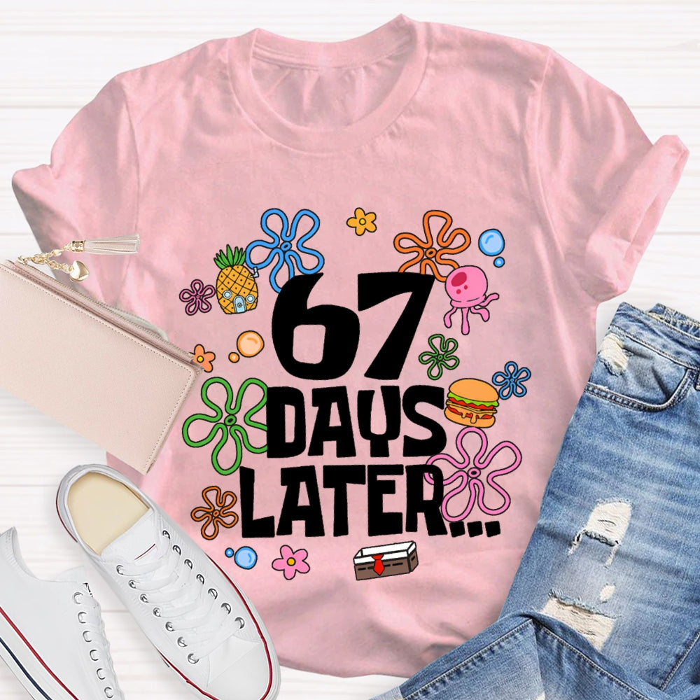 67 Days Later Colorful Floral Print T-shirt