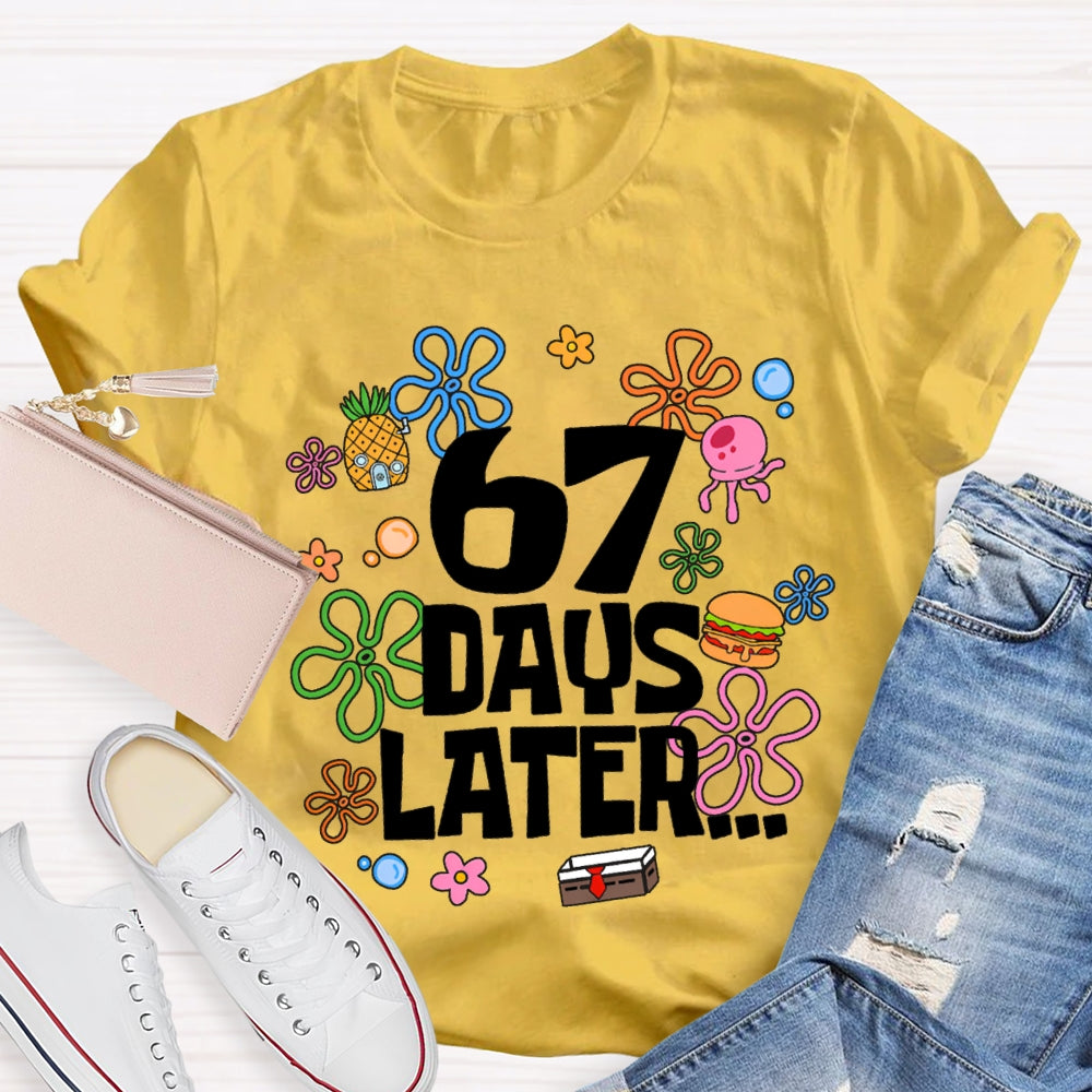 67 Days Later Colorful Floral Print T-shirt