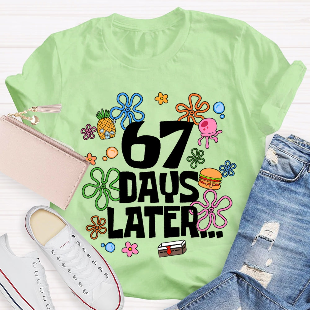 67 Days Later Colorful Floral Print T-shirt