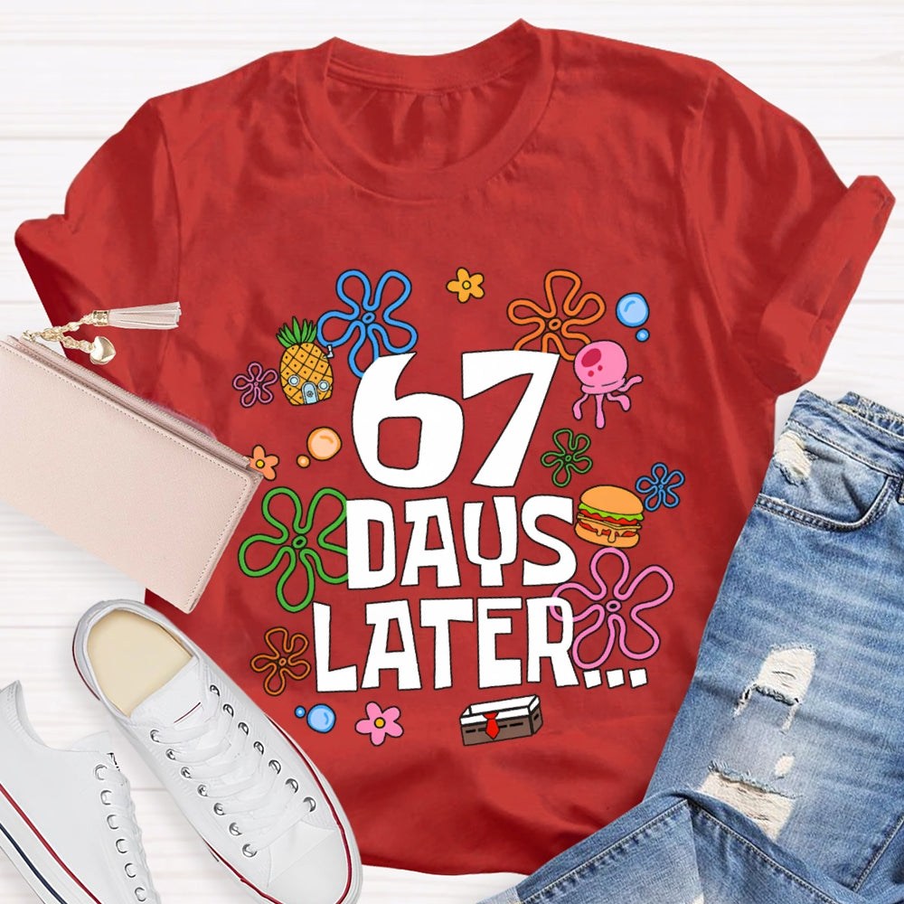 67 Days Later Colorful Floral Print T-shirt
