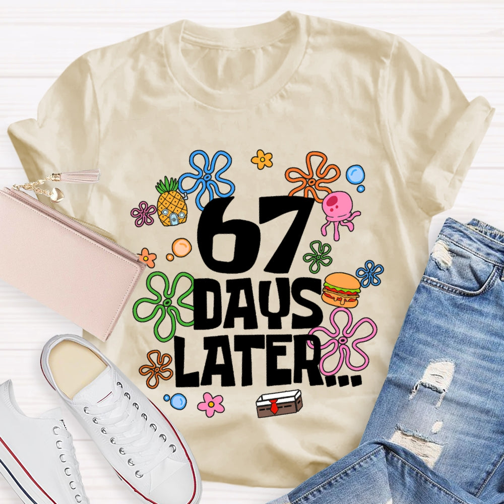 67 Days Later Colorful Floral Print T-shirt