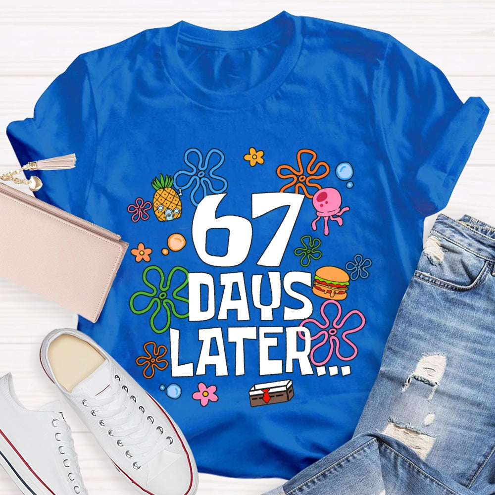 67 Days Later Colorful Floral Print T-shirt