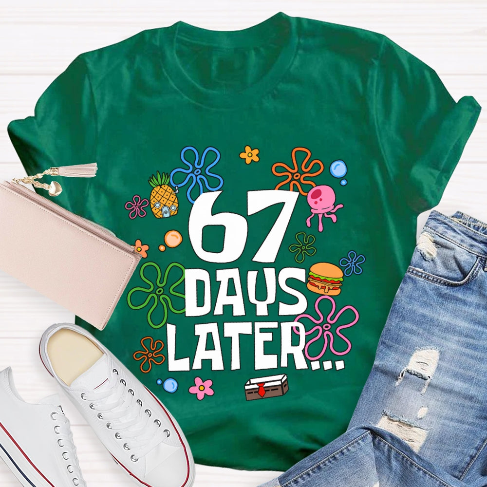 67 Days Later Colorful Floral Print T-shirt