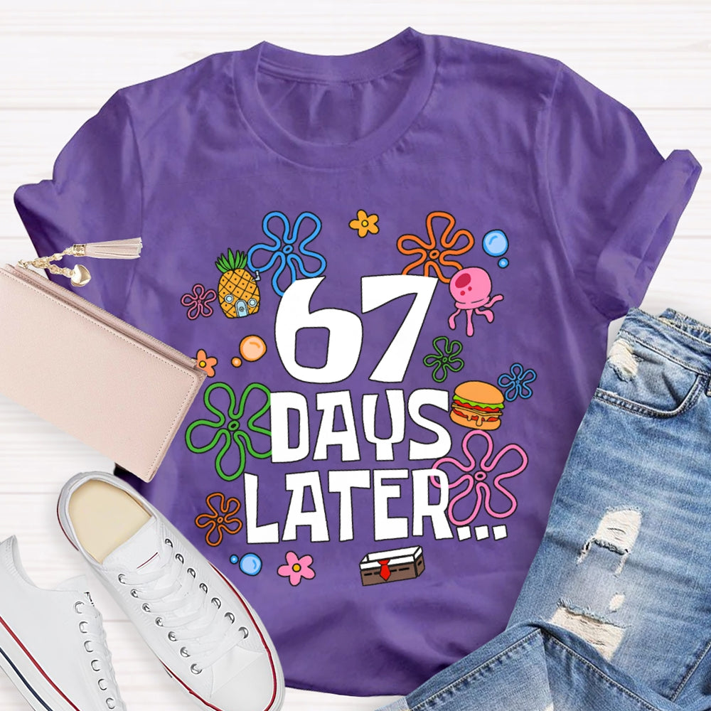 67 Days Later Colorful Floral Print T-shirt