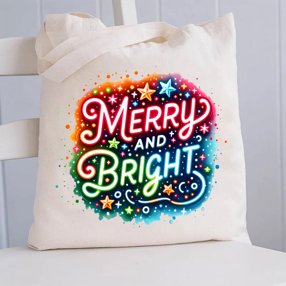 Merry And Bright Canvas Tote Bag