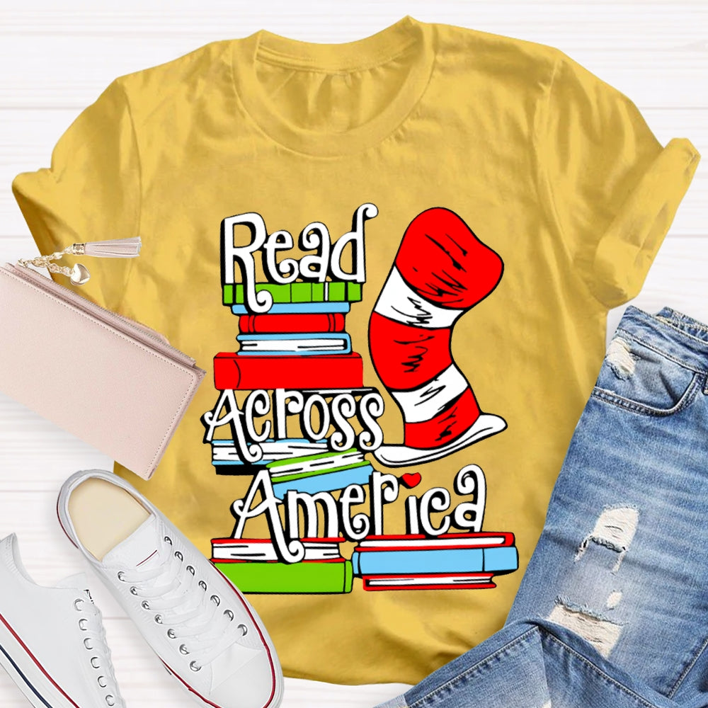 Read Across America Colored Books T-shirt