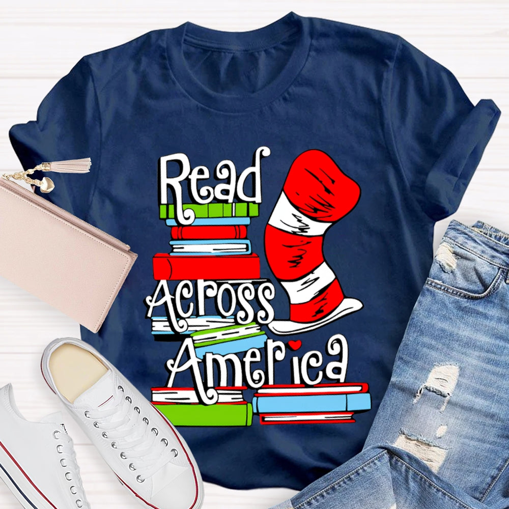 Read Across America Colored Books T-shirt