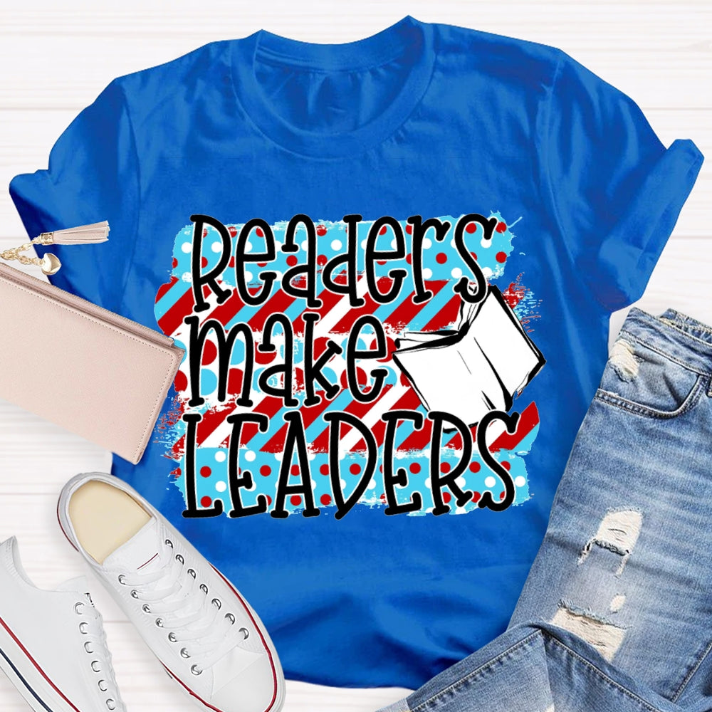 Readers Make Leaders Colorful Polka Dot Print T-shirt