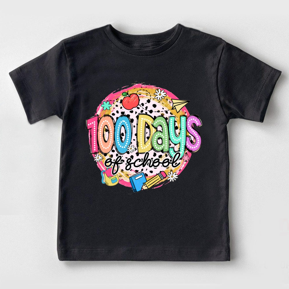 100 Days Of School Dot Apple Toddler T-Shirts