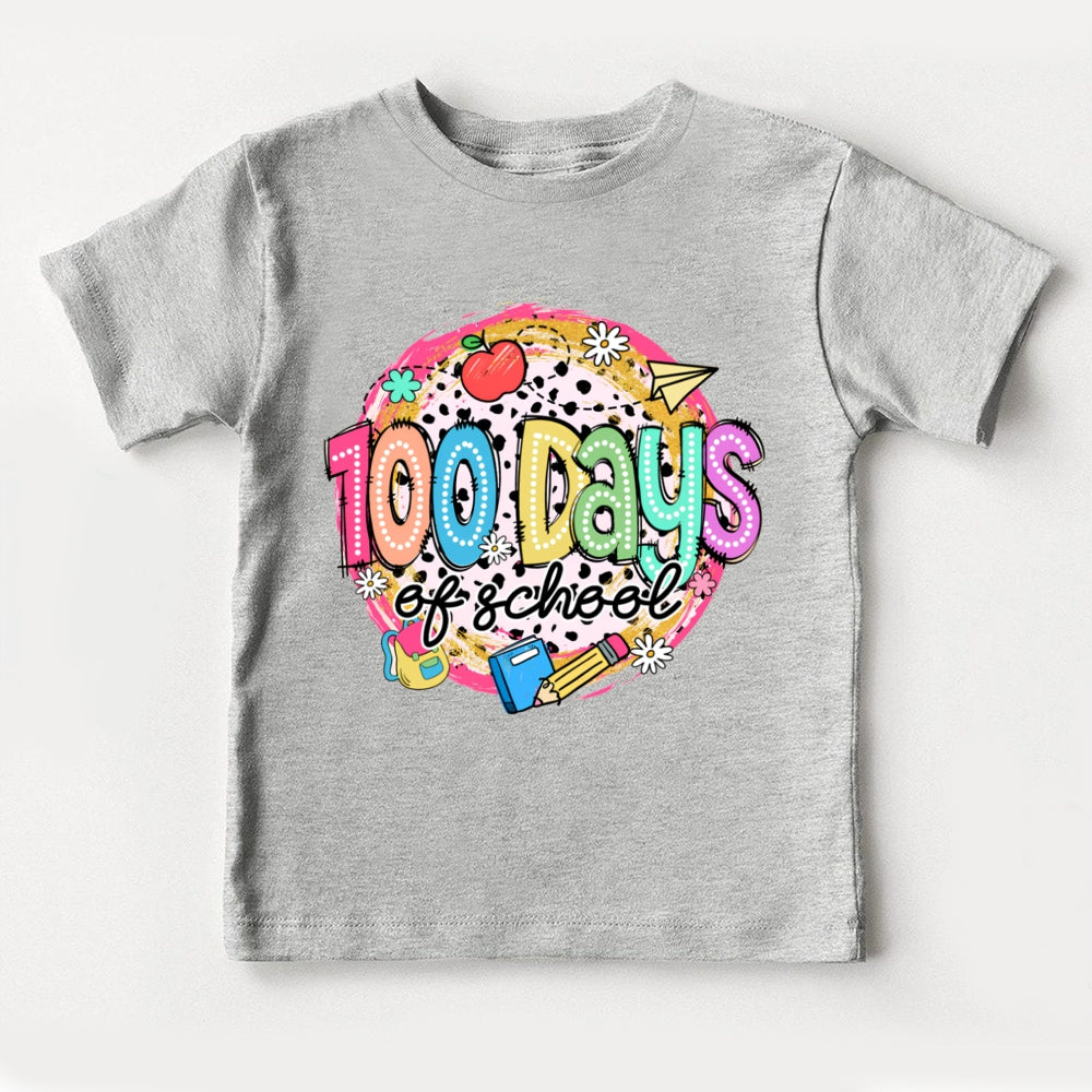 100 Days Of School Dot Apple Toddler T-Shirts