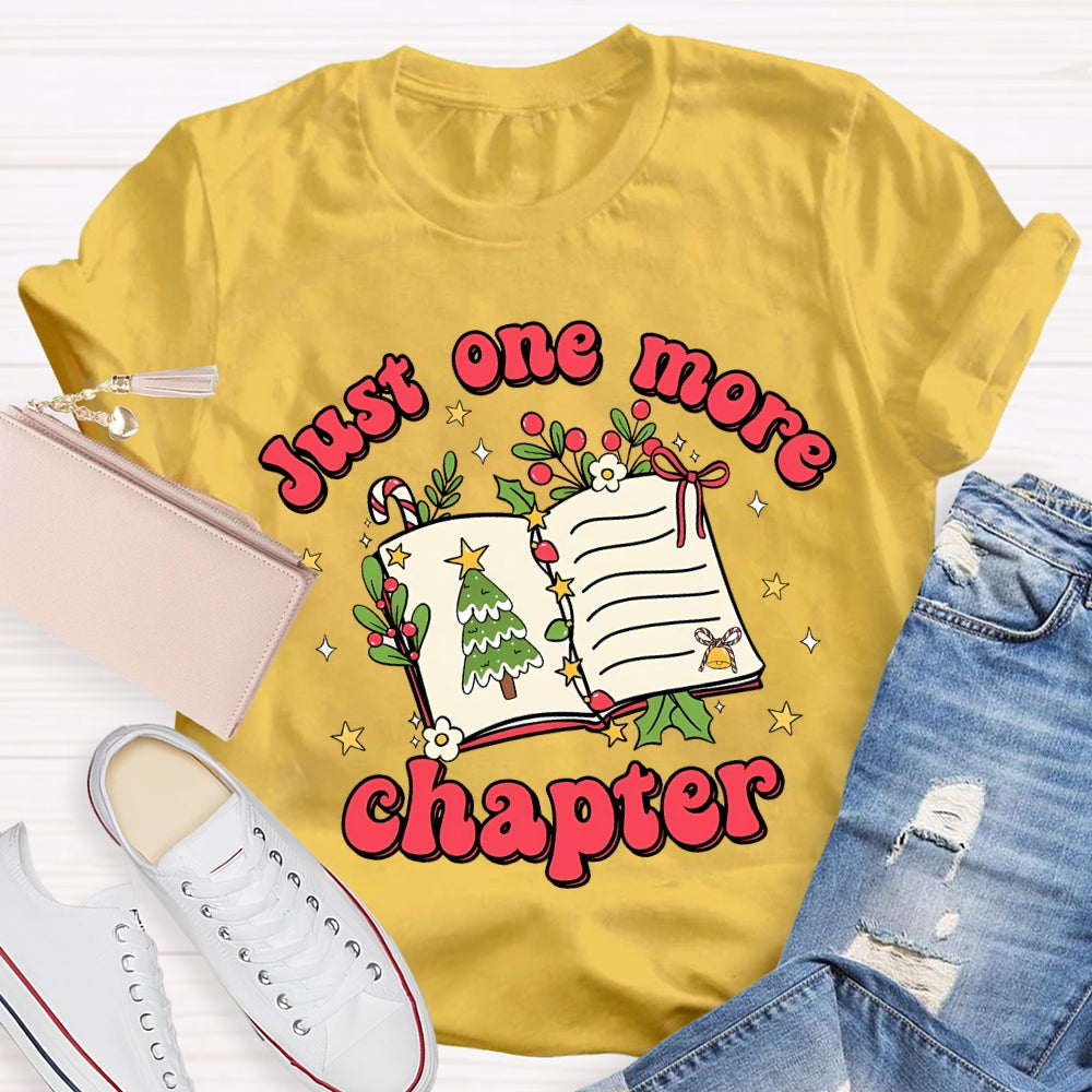 Just One More Chapter Christmas Tree Books T-shirt
