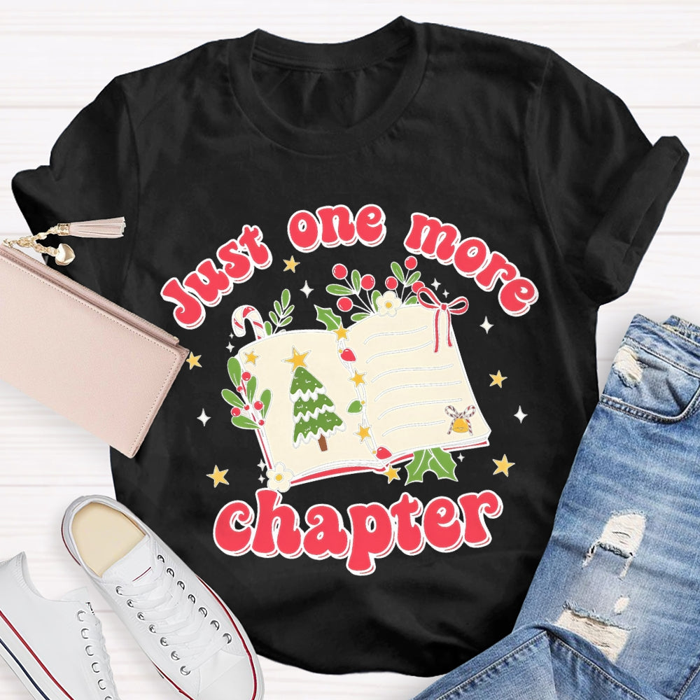 Just One More Chapter Christmas Tree Books T-shirt