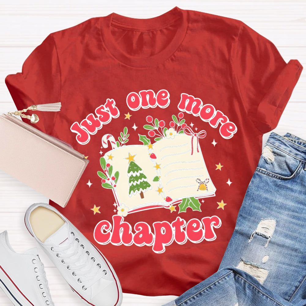Just One More Chapter Christmas Tree Books T-shirt