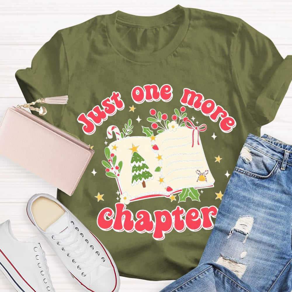 Just One More Chapter Christmas Tree Books T-shirt