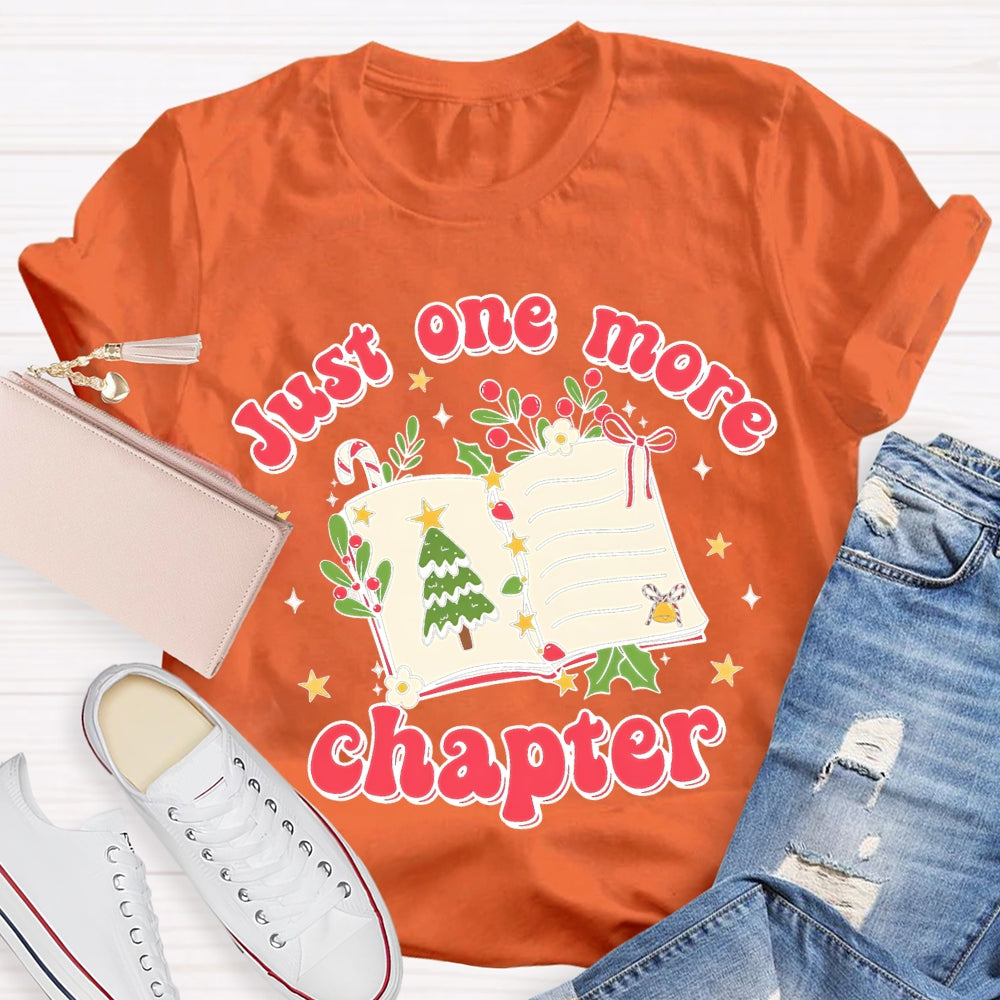 Just One More Chapter Christmas Tree Books T-shirt