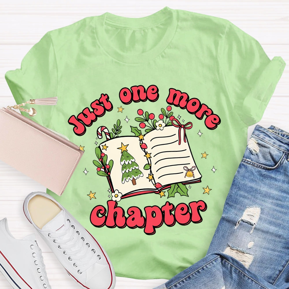 Just One More Chapter Christmas Tree Books T-shirt