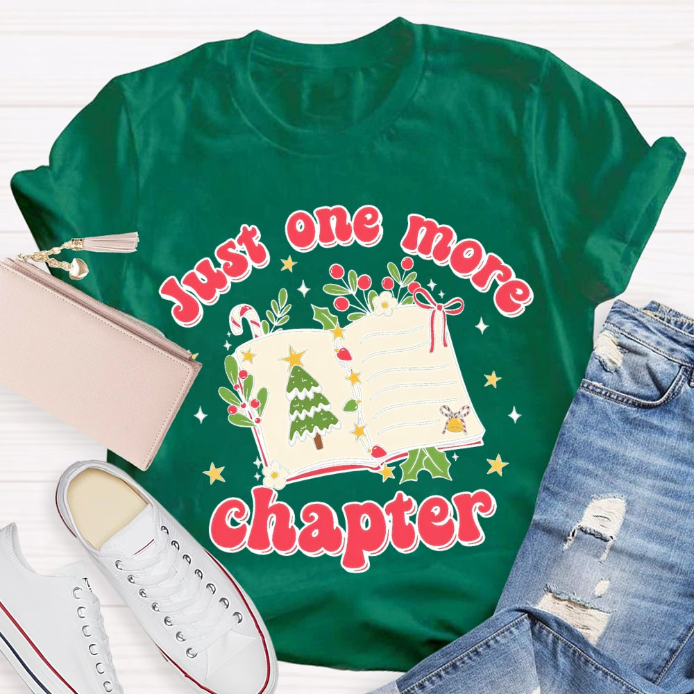 Just One More Chapter Christmas Tree Books T-shirt