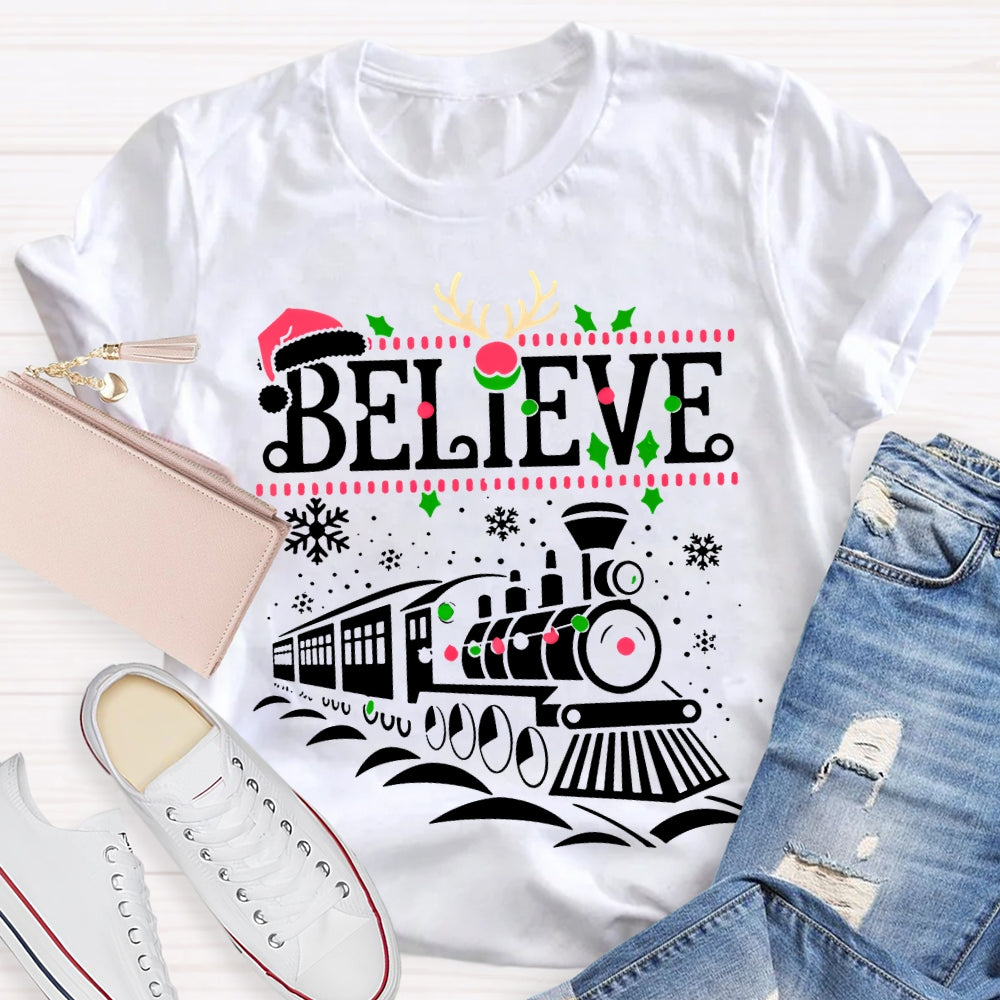Believe Snowflakes And Christmas Vibes T-shirt