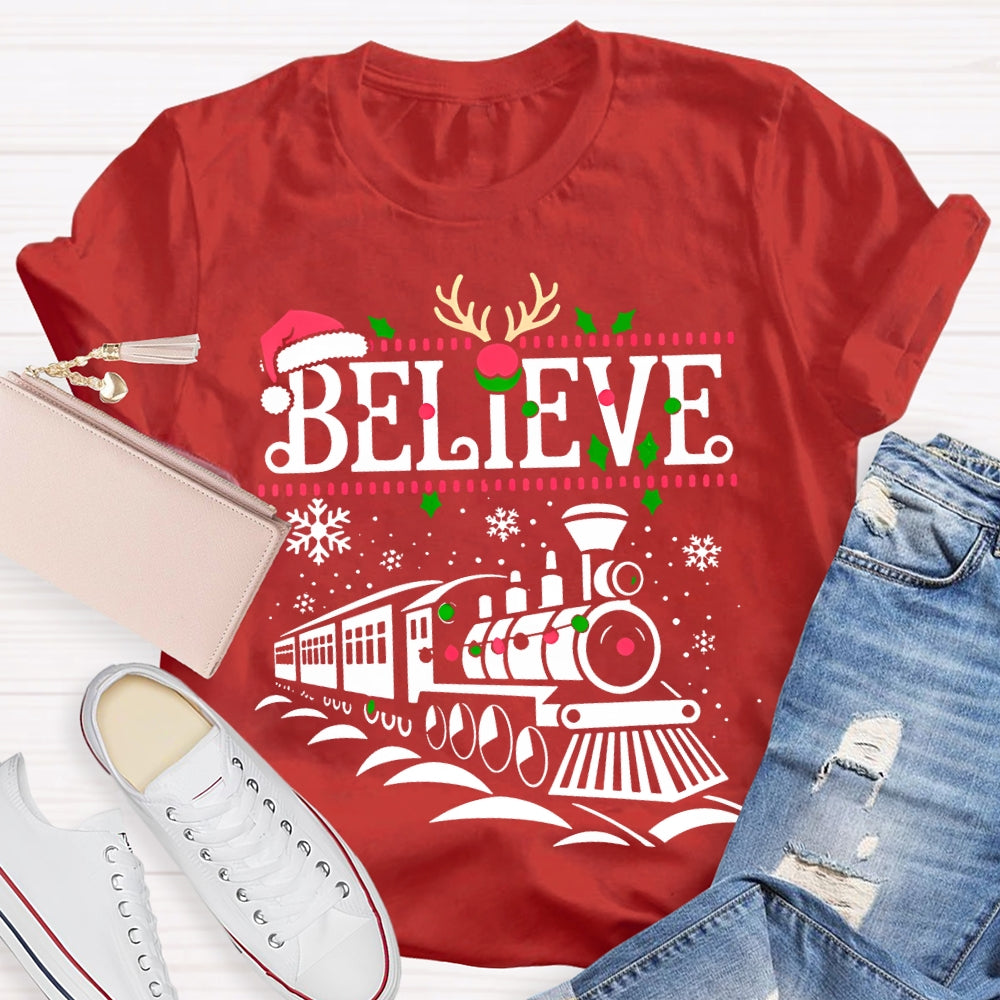 Believe Snowflakes And Christmas Vibes T-shirt