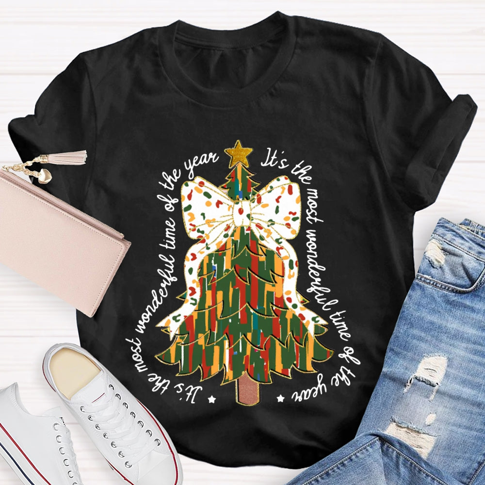It'S The Most Wonderful Time Of The Year Christmas Trees And Christmas Vibes T-shirt