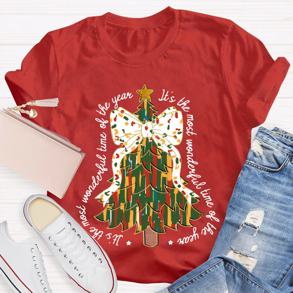 It'S The Most Wonderful Time Of The Year Christmas Trees And Christmas Vibes T-shirt