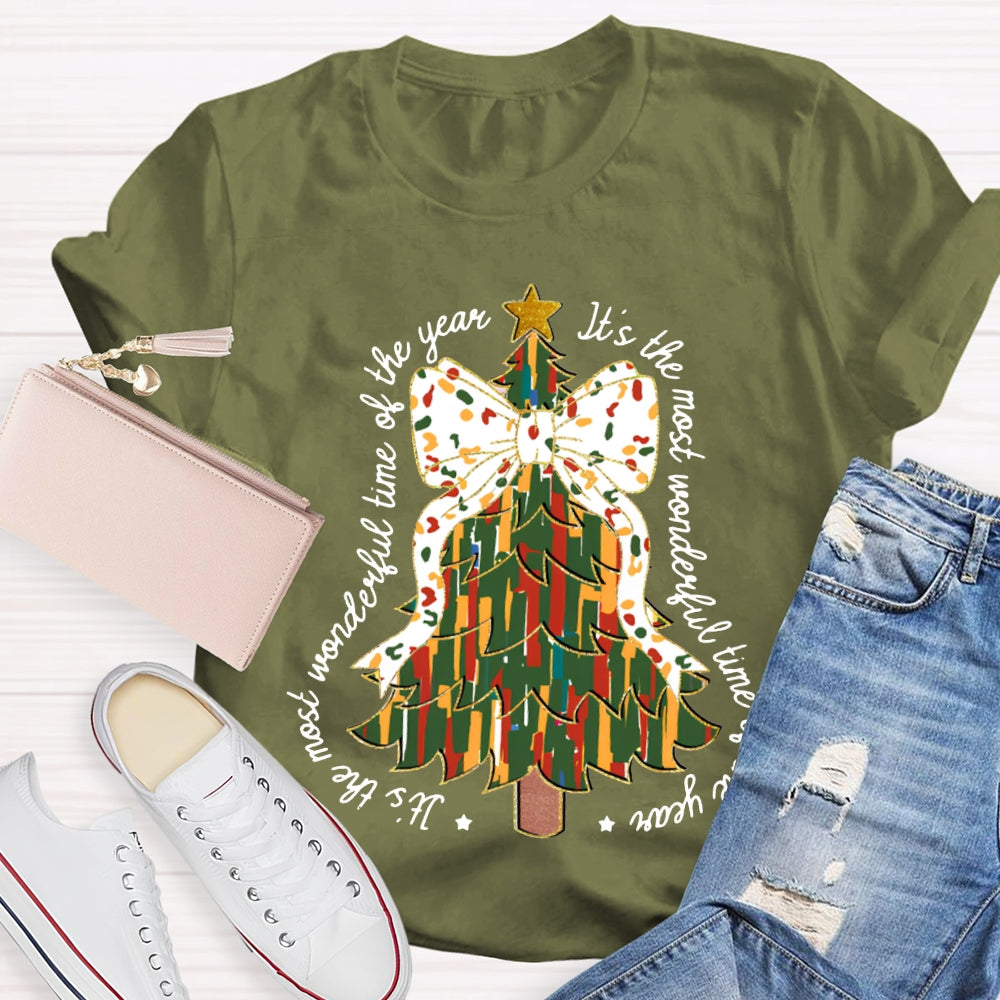 It'S The Most Wonderful Time Of The Year Christmas Trees And Christmas Vibes T-shirt