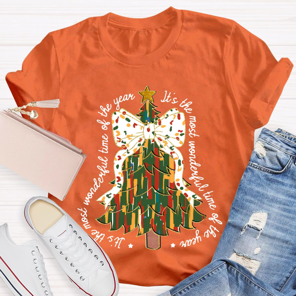 It'S The Most Wonderful Time Of The Year Christmas Trees And Christmas Vibes T-shirt