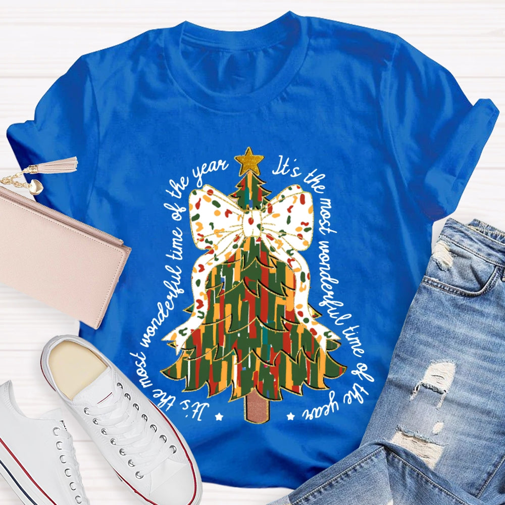 It'S The Most Wonderful Time Of The Year Christmas Trees And Christmas Vibes T-shirt