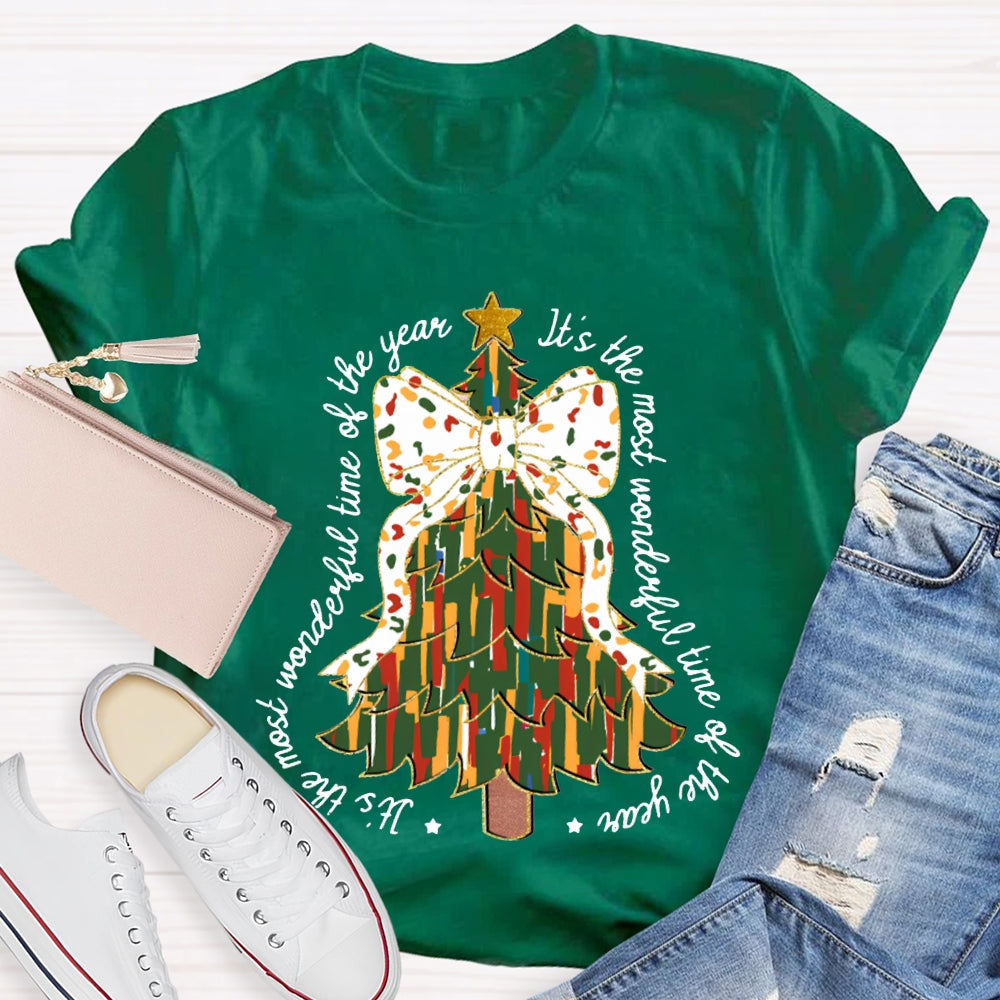 It'S The Most Wonderful Time Of The Year Christmas Trees And Christmas Vibes T-shirt