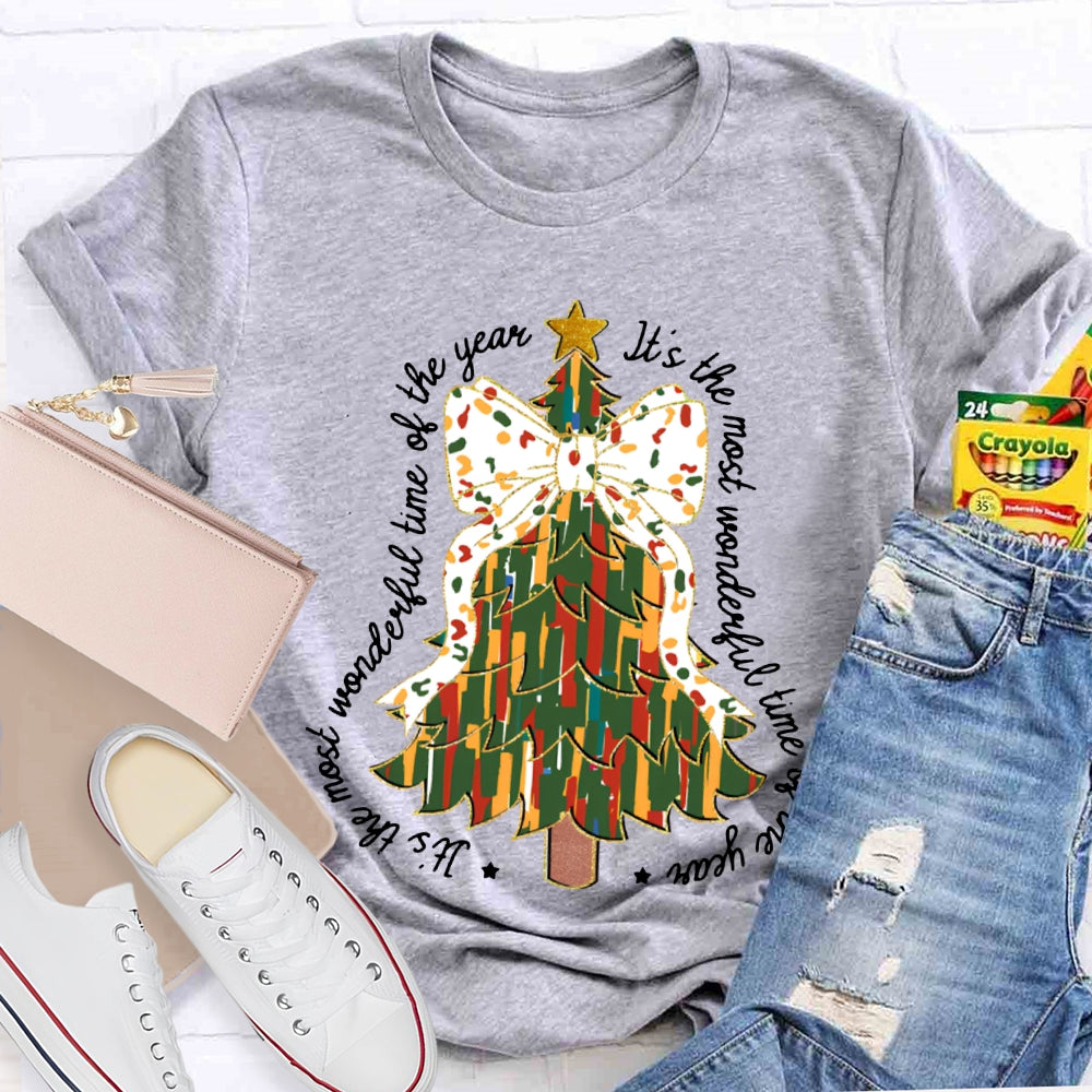 It'S The Most Wonderful Time Of The Year Christmas Trees And Christmas Vibes T-shirt