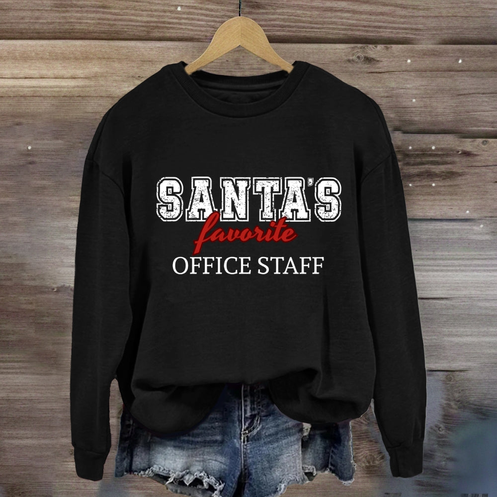 Santa'S Favorite Office Staff Sweatshirt
