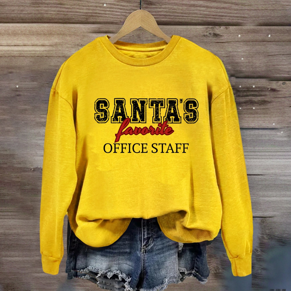 Santa'S Favorite Office Staff Sweatshirt