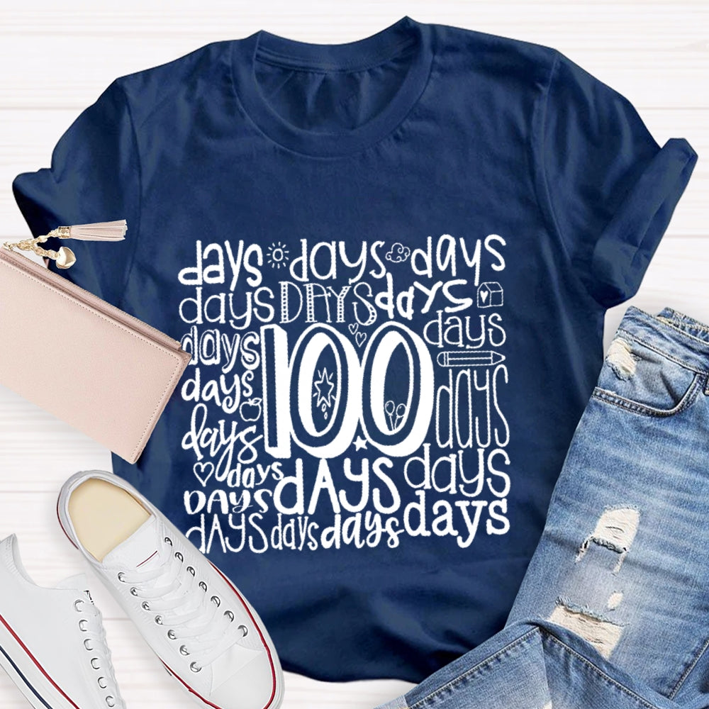 100 Days Various Fonts T-Shirt