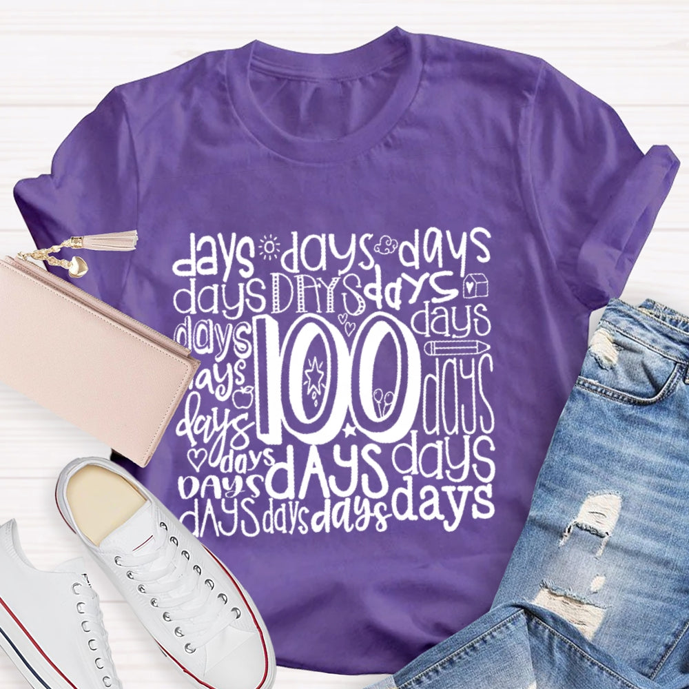 100 Days Various Fonts T-Shirt