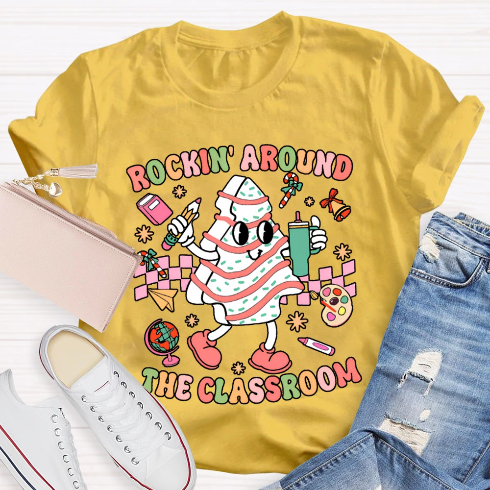 Rockin' Around The Classroom Merry Christmas T-shirt