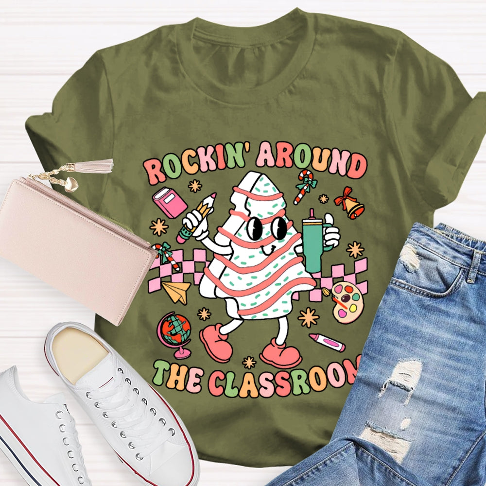 Rockin' Around The Classroom Merry Christmas T-shirt