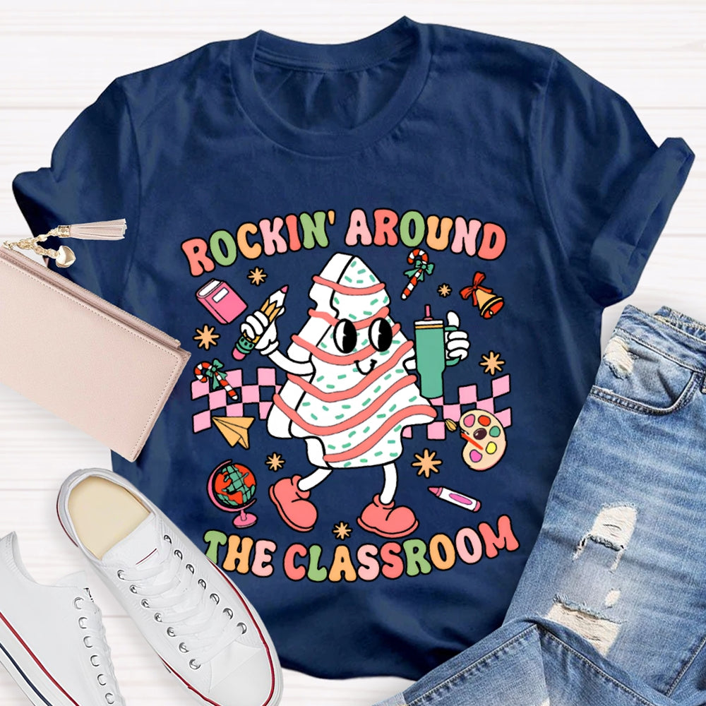 Rockin' Around The Classroom Merry Christmas T-shirt