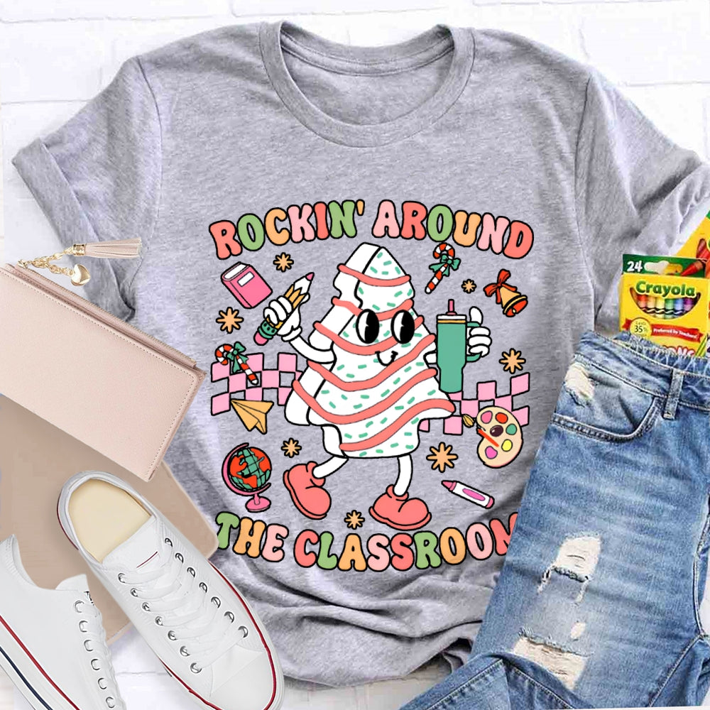 Rockin' Around The Classroom Merry Christmas T-shirt