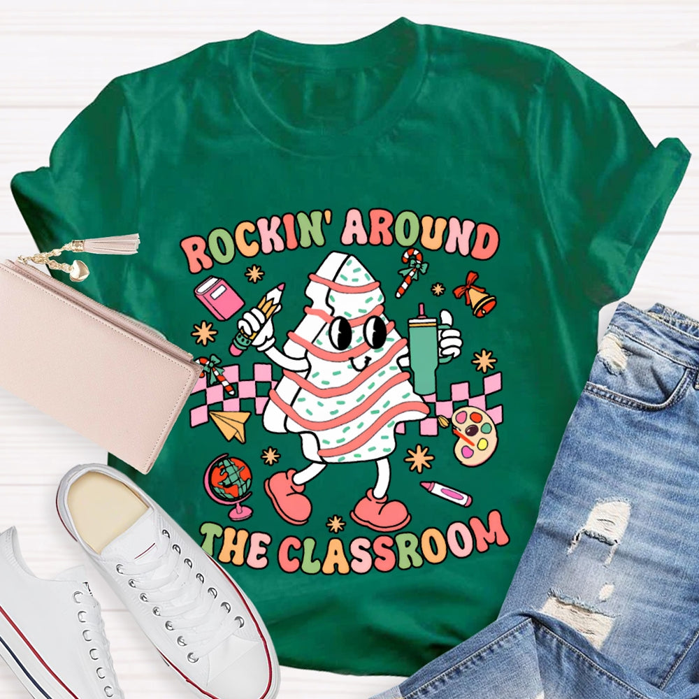 Rockin' Around The Classroom Merry Christmas T-shirt