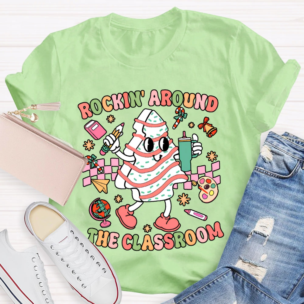 Rockin' Around The Classroom Merry Christmas T-shirt