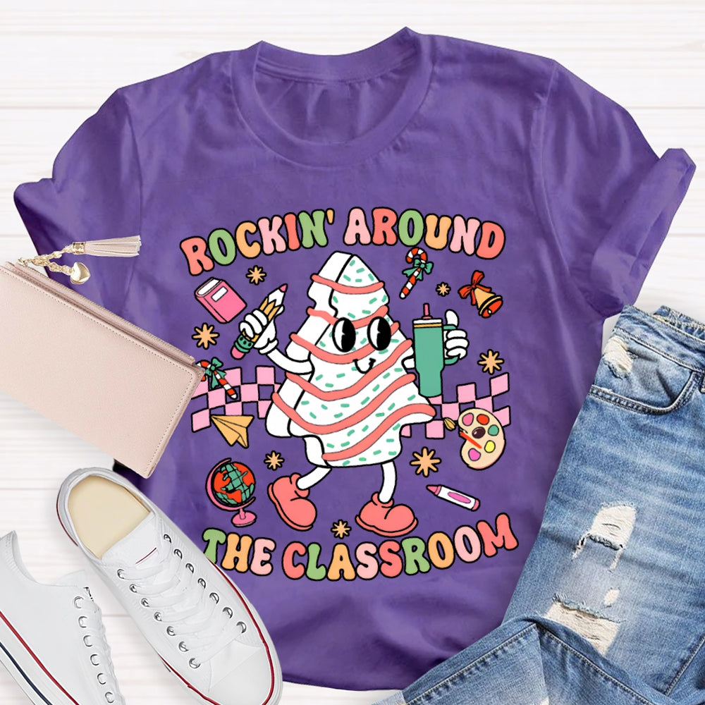 Rockin' Around The Classroom Merry Christmas T-shirt