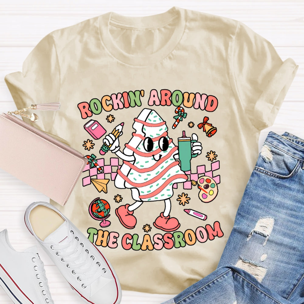 Rockin' Around The Classroom Merry Christmas T-shirt