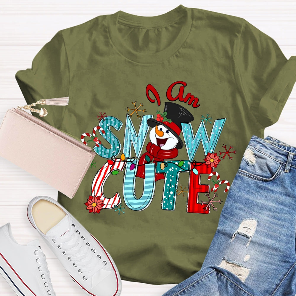 I Am Snow Cute Christmas Lights And Snowmen T-shirt
