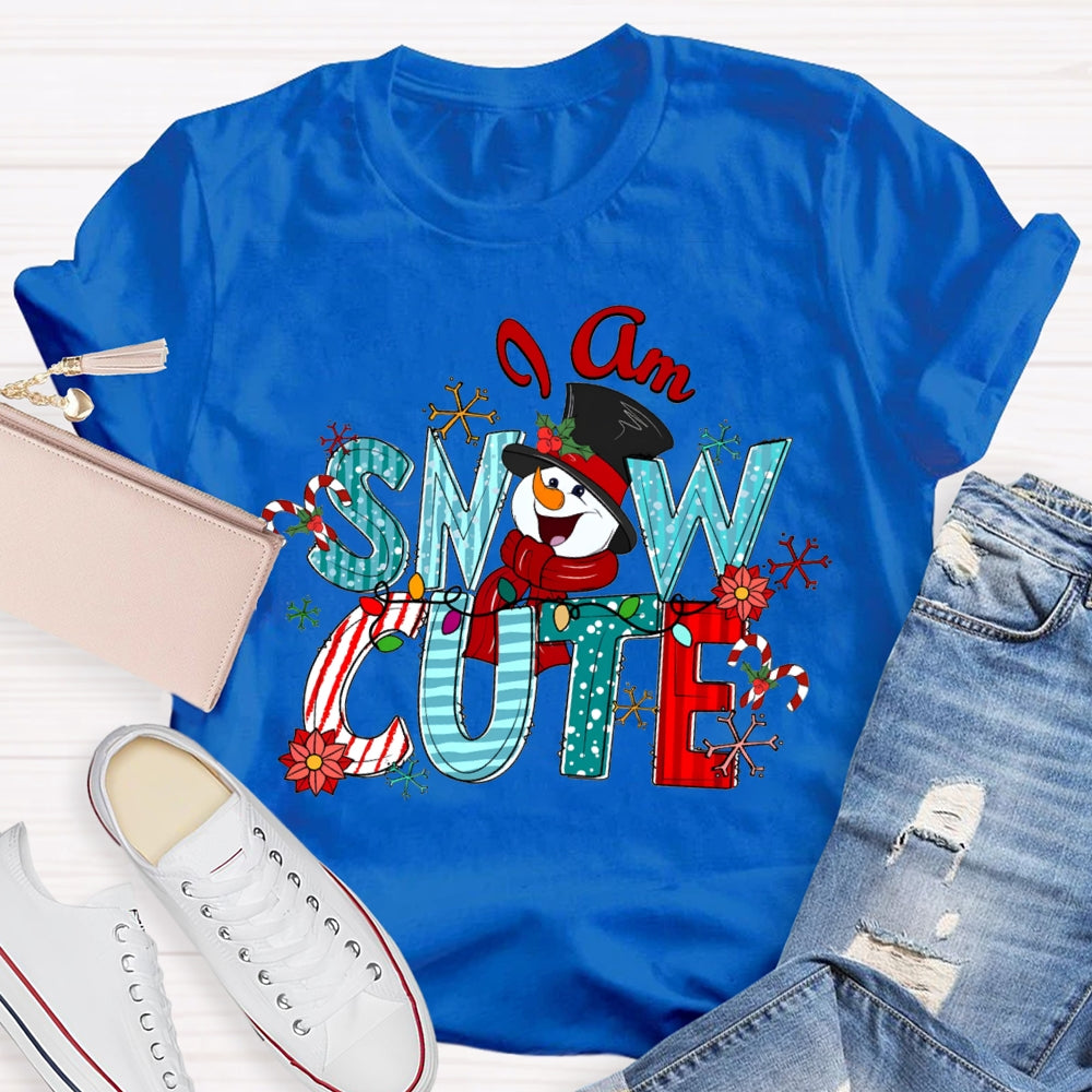 I Am Snow Cute Christmas Lights And Snowmen T-shirt
