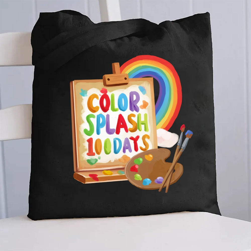 Color Splash 100 Days Canvas Tote Bag