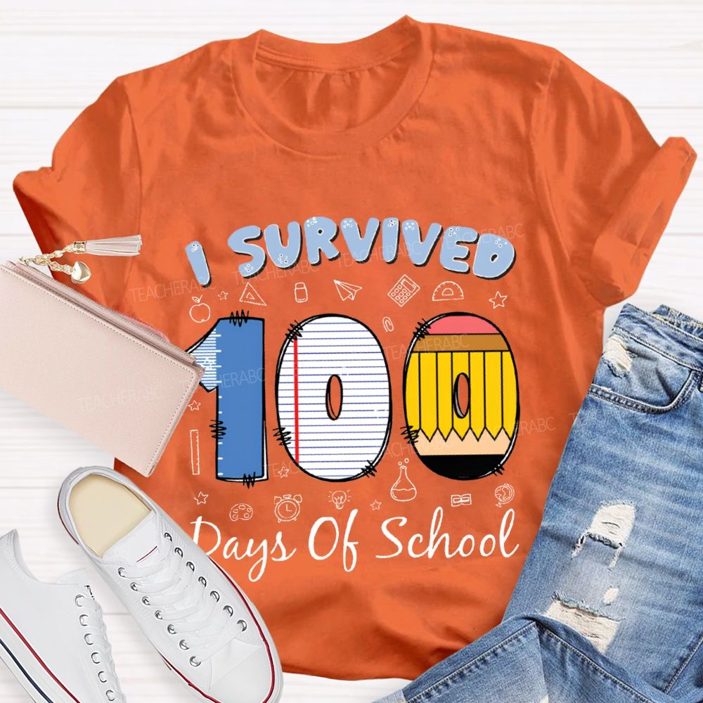 I Survived 100 Days Of School T-shirt