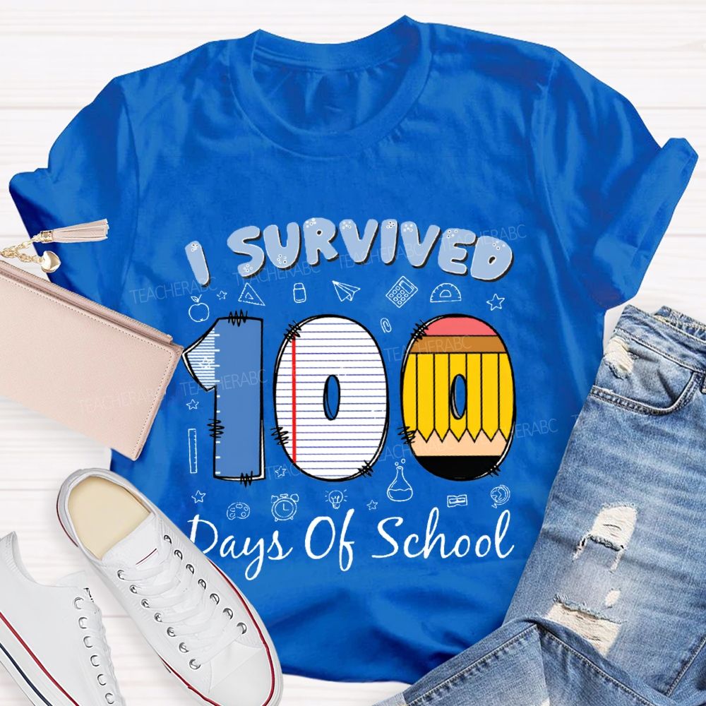 I Survived 100 Days Of School T-shirt